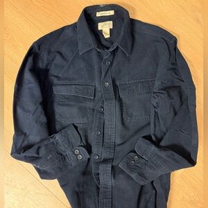LL Bean Chamois Button Down Men’s Navy L-tall